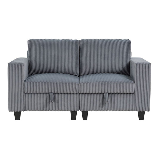 Walterboro - Loveseat With Storage, Storage Pouches And Charging Ports