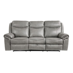 Aram - Double Reclining Sofa With Center Drop-Down Cup Holders, Receptacles, Hidden Drawer And USB Ports