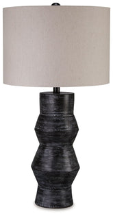Kerbert - Terracotta Table Lamp - Distressed Black