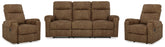 Furniture City Laplace - Ashley Furniture - Edenwold Reclining Sofa and 2 Recliners - Reclining Sofa and 2 Recliners - 13805U4