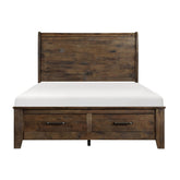Jerrick - Sleigh Platform Bed With Storage Footboard