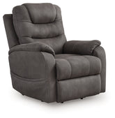 Furniture City Laplace - Ashley Furniture - Snowfield Power Lift Recliner - Power Lift Recliner / Gunmetal - 1760912