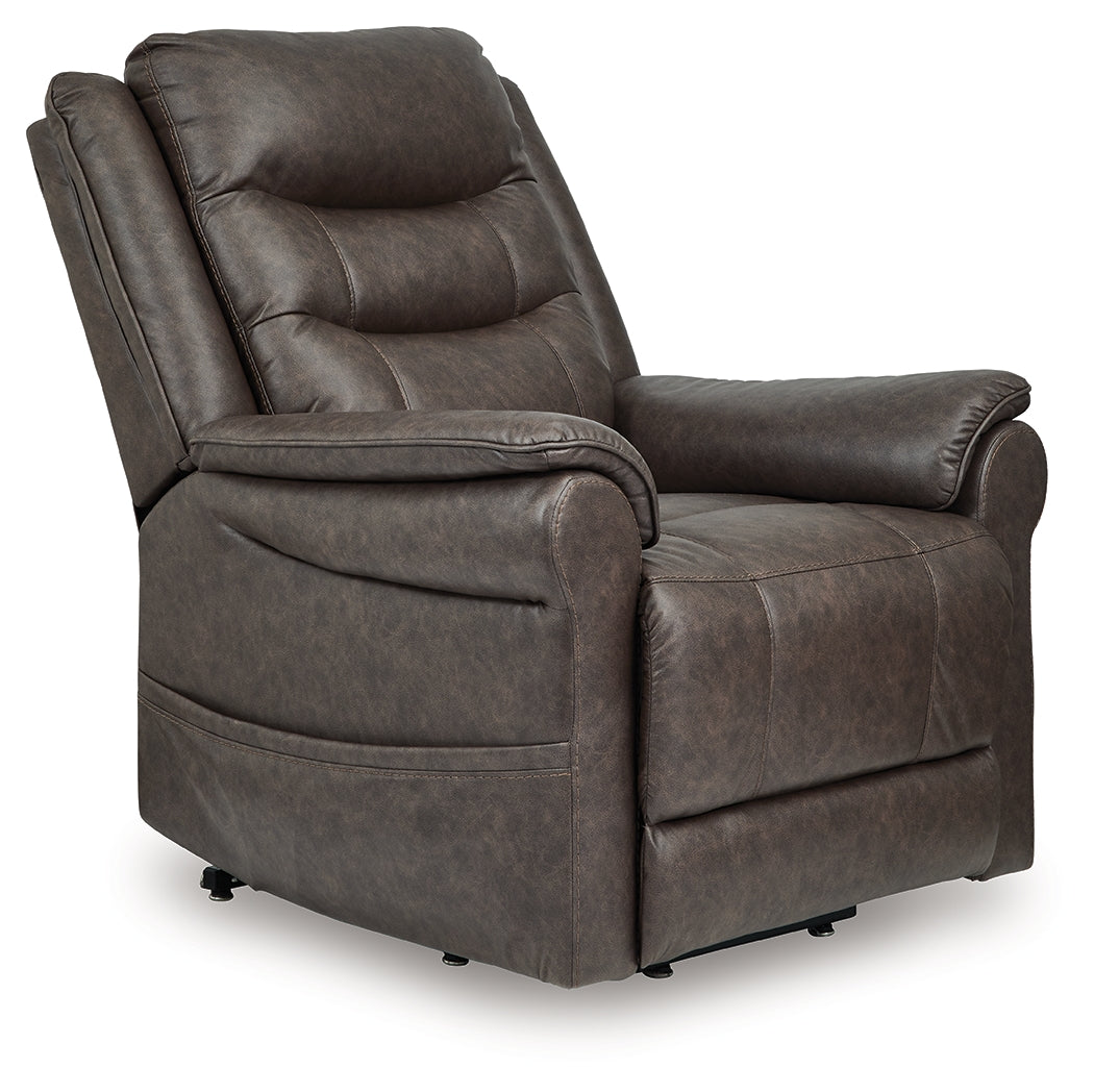 Furniture City Laplace - Ashley Furniture - Oatman Power Lift Recliner - Power Lift Recliner / Umber - 1800412