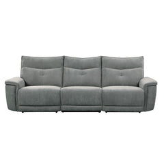 Tesoro - 3 Piece Power Double Reclining Sofa - Dark Gray