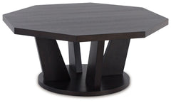 Chasinfield - Octagon Coffee Table - Dark Brown