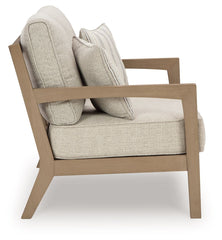 Hallow Creek - Loveseat With Cushion - Driftwood