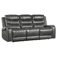 Putnam - Power Double Reclining Sofa With Center Drop-Down Cup Holders, Receptacles And USB Ports