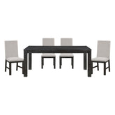 Orem - 5 Piece Set (Table & 4 Side Chairs) - Black / Gray