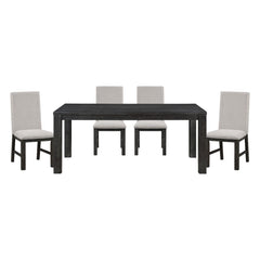 Orem - 5 Piece Set (Table & 4 Side Chairs) - Black / Gray