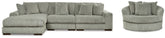 Furniture City Laplace - Ashley Furniture - Lindyn 3-Piece Sectional and Oversized Swivel Accent Chair - 3-Piece Sectional and Oversized Swivel Accent Chair - 21105U6