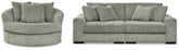 Furniture City Laplace - Ashley Furniture - Lindyn 2-Piece Sectional Sofa and Oversized Swivel Accent Chair - 2-Piece Sectional Sofa and Oversized Swivel Accent Chair - 21105U3