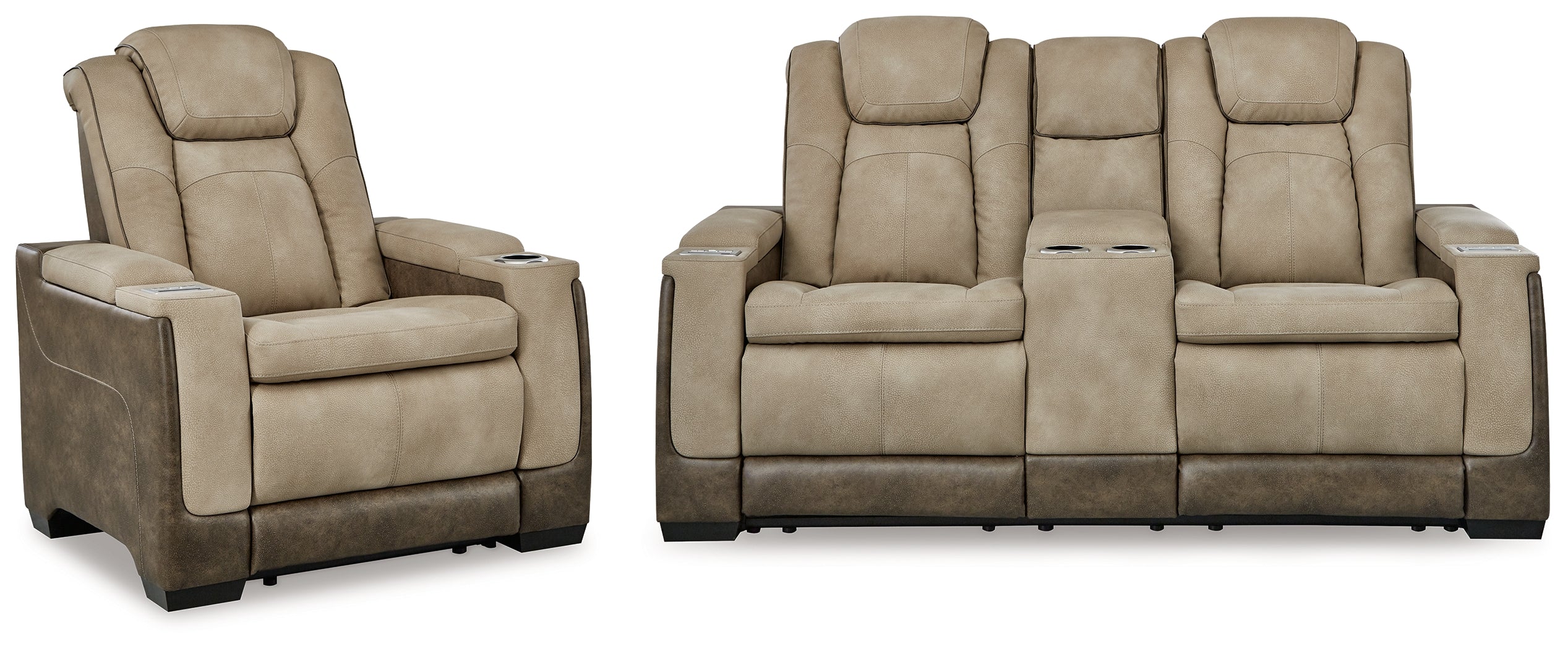 Furniture City Laplace - Ashley Furniture - Next-Gen DuraPella Power Reclining Loveseat and Power Recliner - Power Reclining Loveseat and Power Recliner - 22003U3