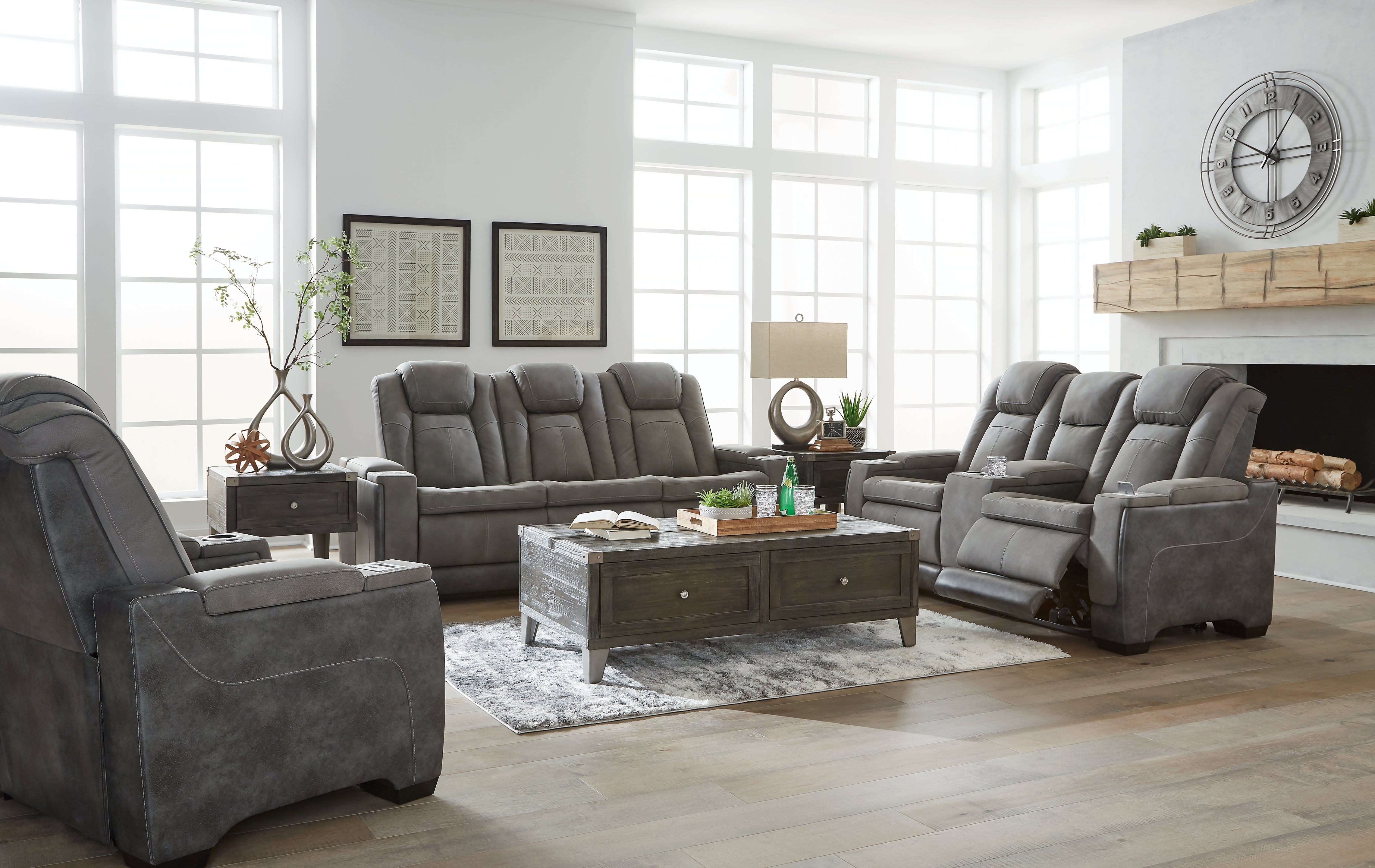 Furniture City Laplace - Ashley Furniture - Next-Gen DuraPella Power Reclining Sofa, Loveseat and Recliner - Power Reclining Sofa, Loveseat and Recliner - 22004U2
