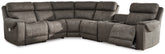 Furniture City Laplace - Ashley Furniture - Hoopster 6-Piece Power Reclining Sectional - 6-Piece Power Reclining Sectional / Gunmetal - 23703S5