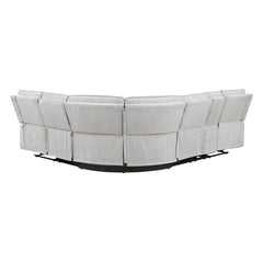 Thorne - 3 Piece Reclining Sectional With Left Console - Light Gray