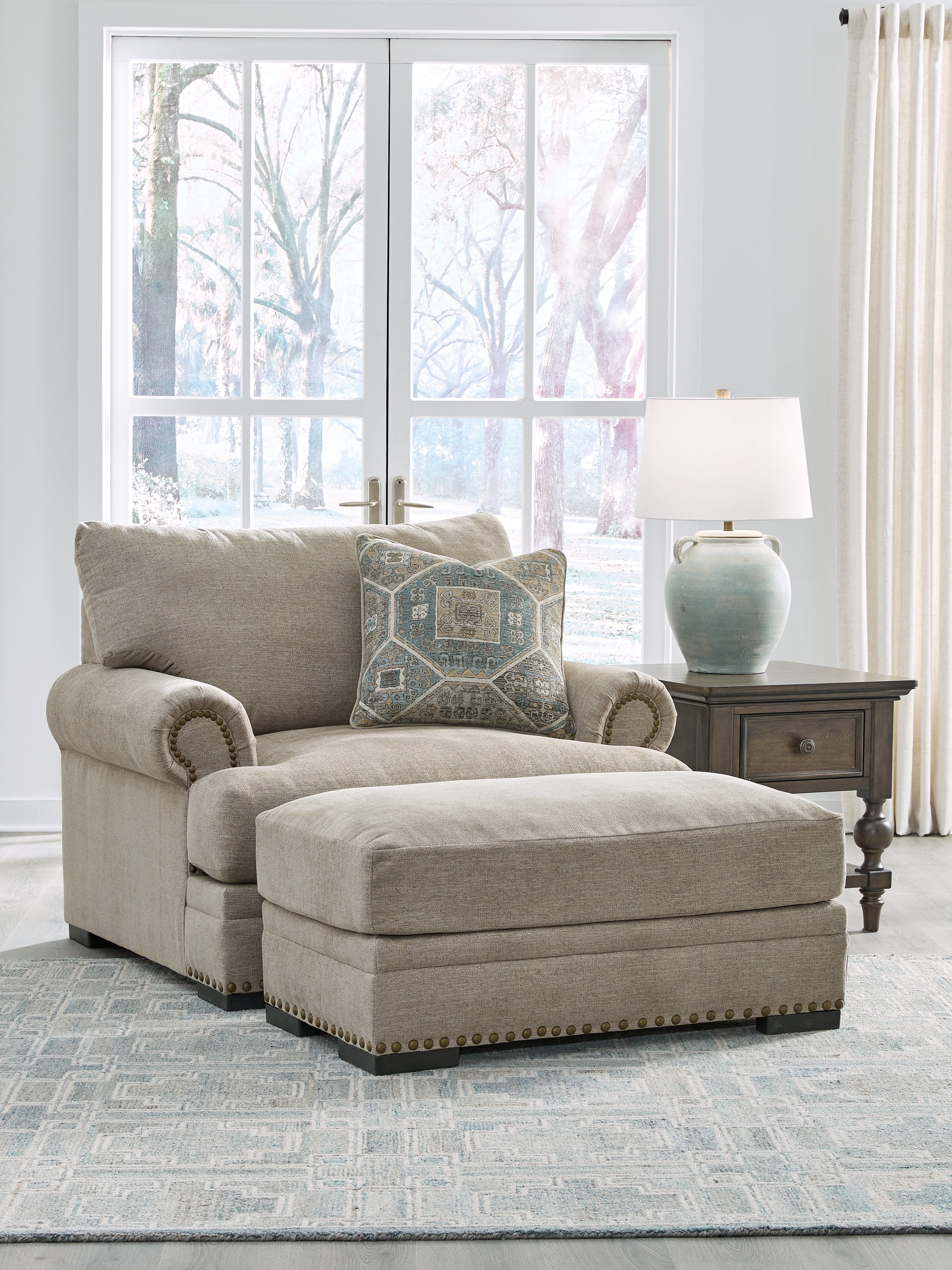 Furniture City Laplace - Ashley Furniture - Galemore Oversized Chair and Ottoman - Oversized Chair and Ottoman - 27004U1
