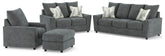 Furniture City Laplace - Ashley Furniture - Stairatt Sofa, Loveseat, Chair and Ottoman - Sofa, Loveseat, Chair and Ottoman / Gravel - 28502U4