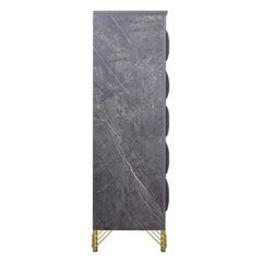 Symmetry - 5 Drawer Chest - Charcoal