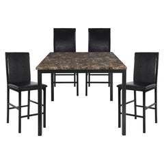 Tempe - 5 Piece Dining Room Set (Table & 4 Side Chairs) - Brown / Black