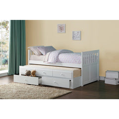 Galen - Twin/Twin Trundle Bed - White