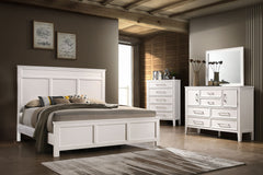 Andover - Western King 4 Piece Bedroom Set (Bed, Dresser, Mirror, Chest) - White