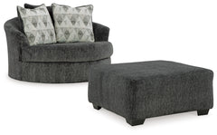 Furniture City Laplace - Ashley Furniture - Biddeford Oversized Swivel Chair and Ottoman - Oversized Swivel Chair and Ottoman - 35504U1