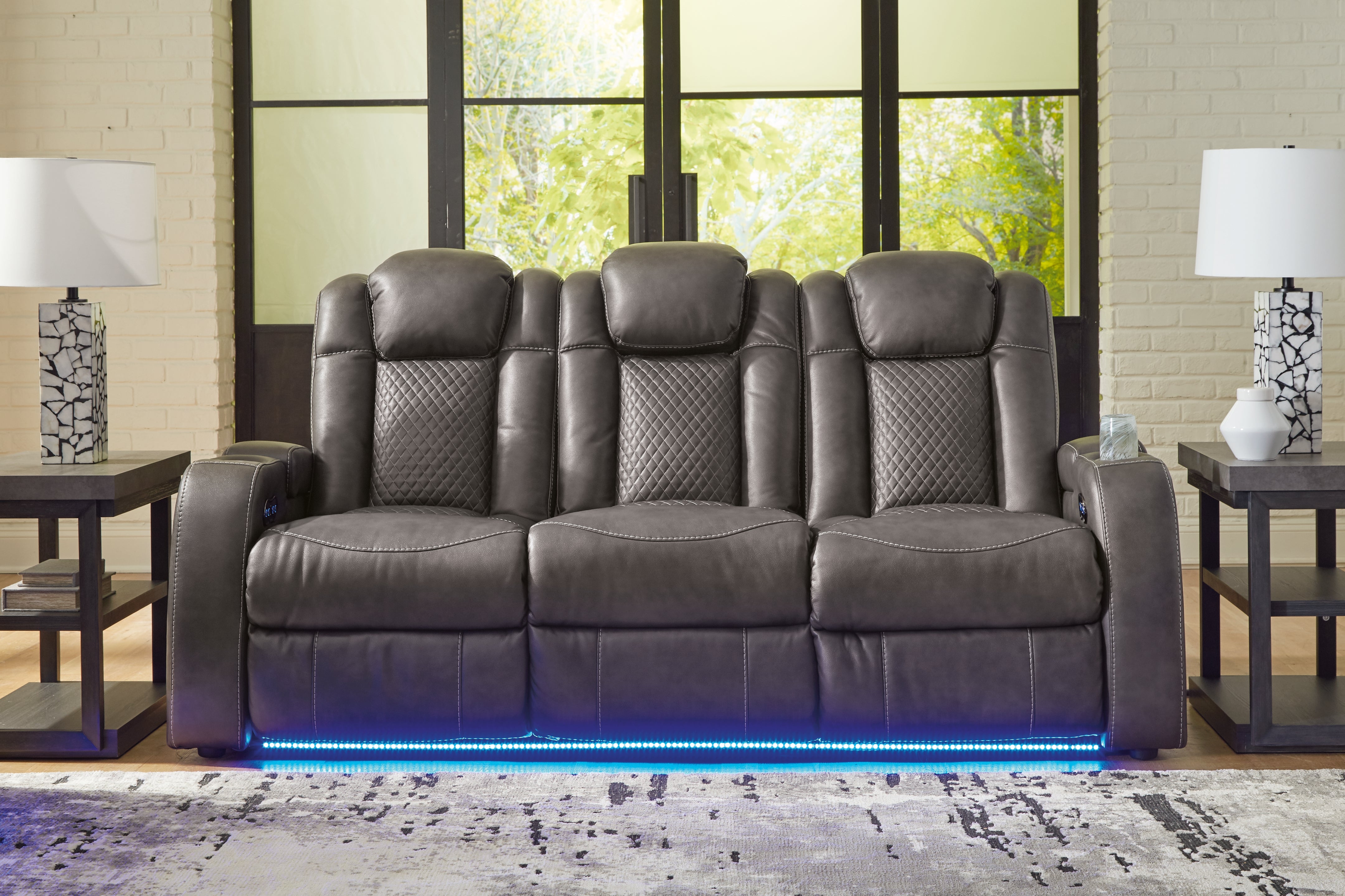Furniture City Laplace - Ashley Furniture - Fyne-Dyme Power Reclining Sofa - PWR REC Sofa with ADJ Headrest - 3660215