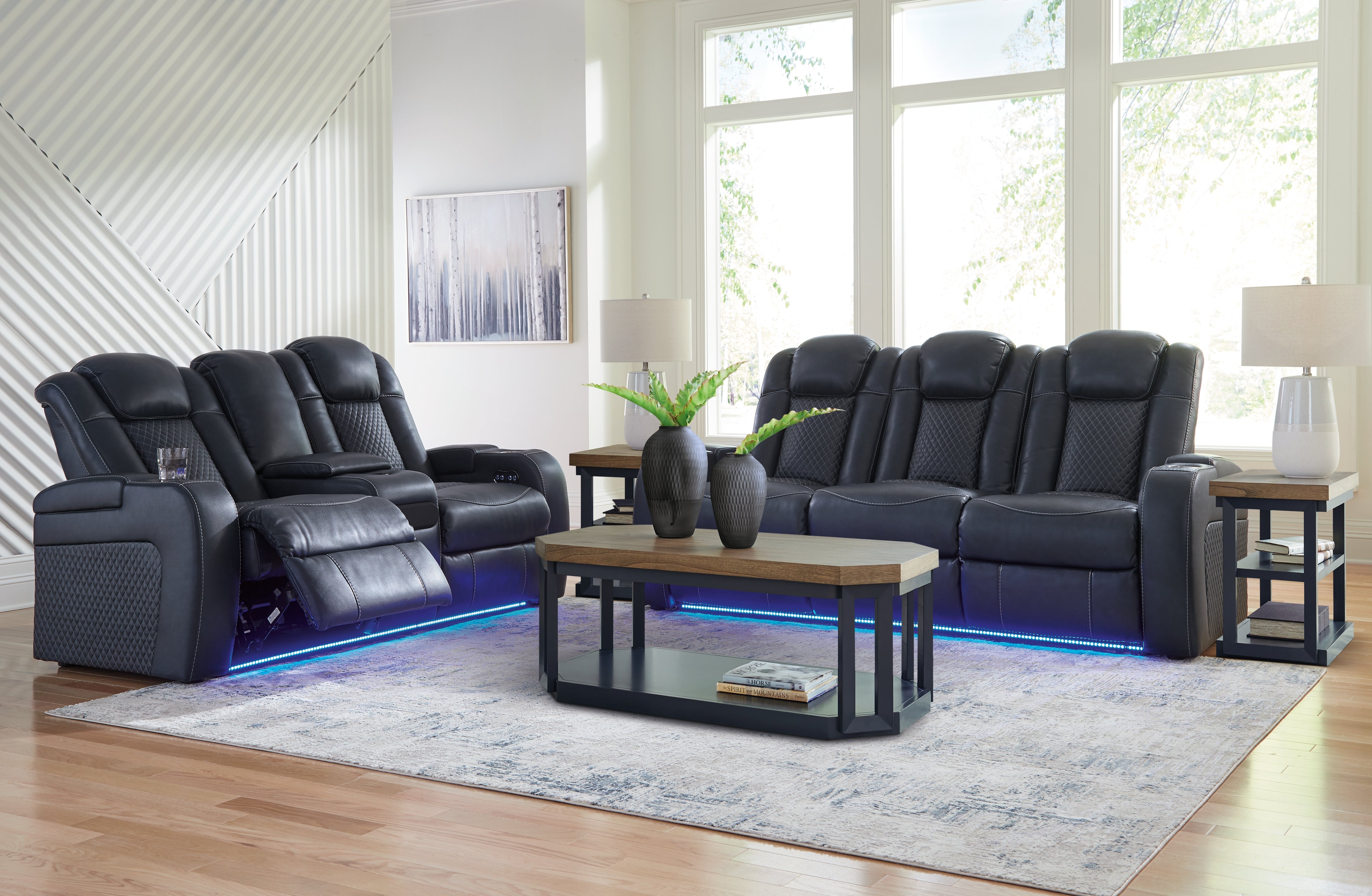 Furniture City Laplace - Ashley Furniture - Fyne-Dyme Power Reclining Sofa, Loveseat and Recliner - Power Reclining Sofa, Loveseat and Recliner - 36603U2