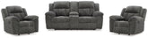 Furniture City Laplace - Ashley Furniture - Frohn Reclining Loveseat with Console and 2 Recliners - Reclining Loveseat with Console and 2 Recliners - 37406U5