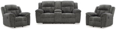 Furniture City Laplace - Ashley Furniture - Frohn Reclining Loveseat with Console and 2 Recliners - Reclining Loveseat with Console and 2 Recliners - 37406U5