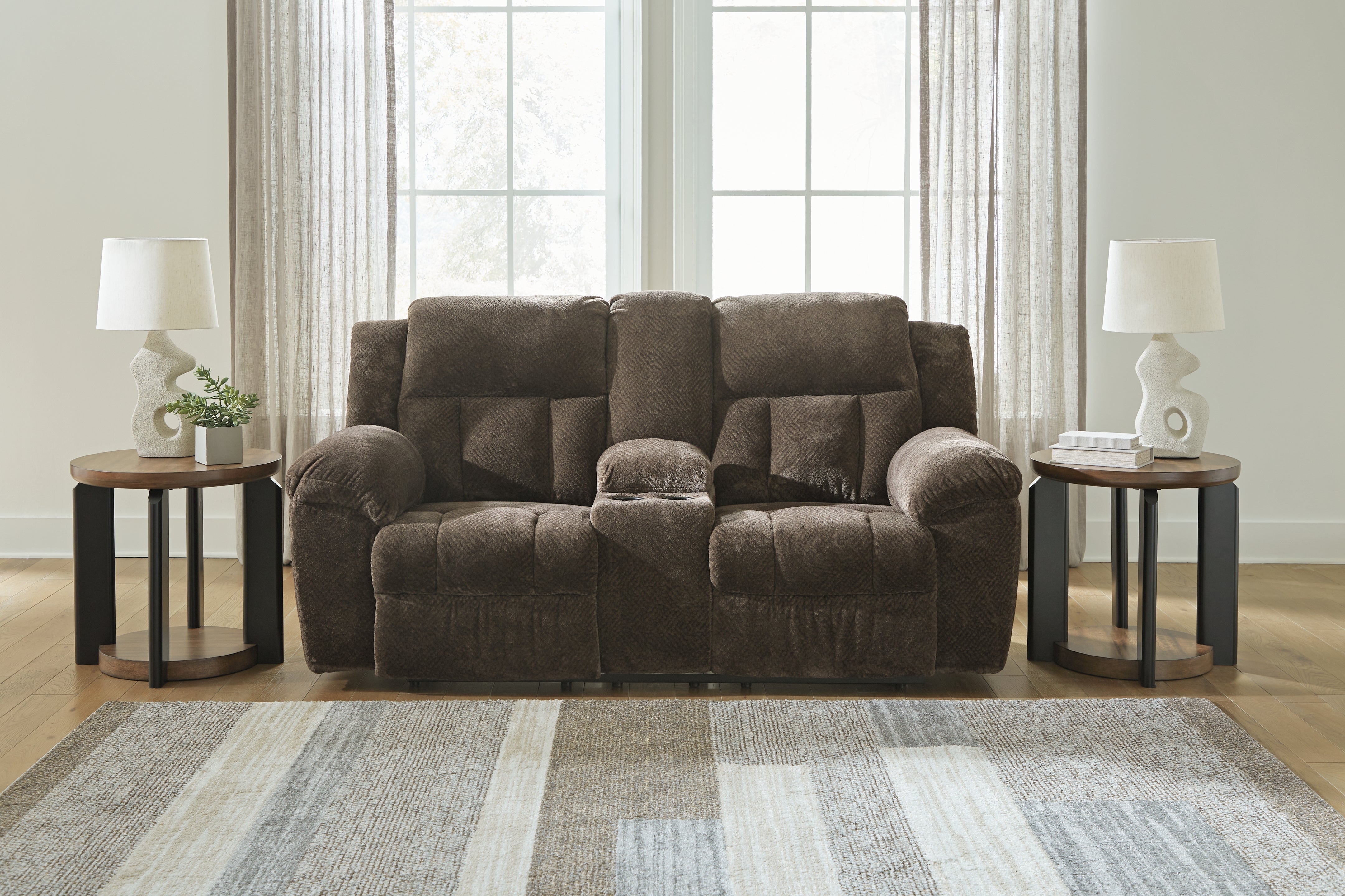 Furniture City Laplace - Ashley Furniture - Frohn Reclining Loveseat with Console - DBL Rec Loveseat w/Console - 3740794