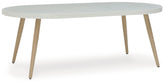 Seton Creek - Oval Dining Table With Umb Opt - White