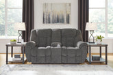 Furniture City Laplace - Ashley Furniture - Foreside Reclining Loveseat with Console - DBL Rec Loveseat w/Console - 3810494