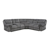 Muirfield - 3 Piece Reclining Sectional With Left Console - Gray