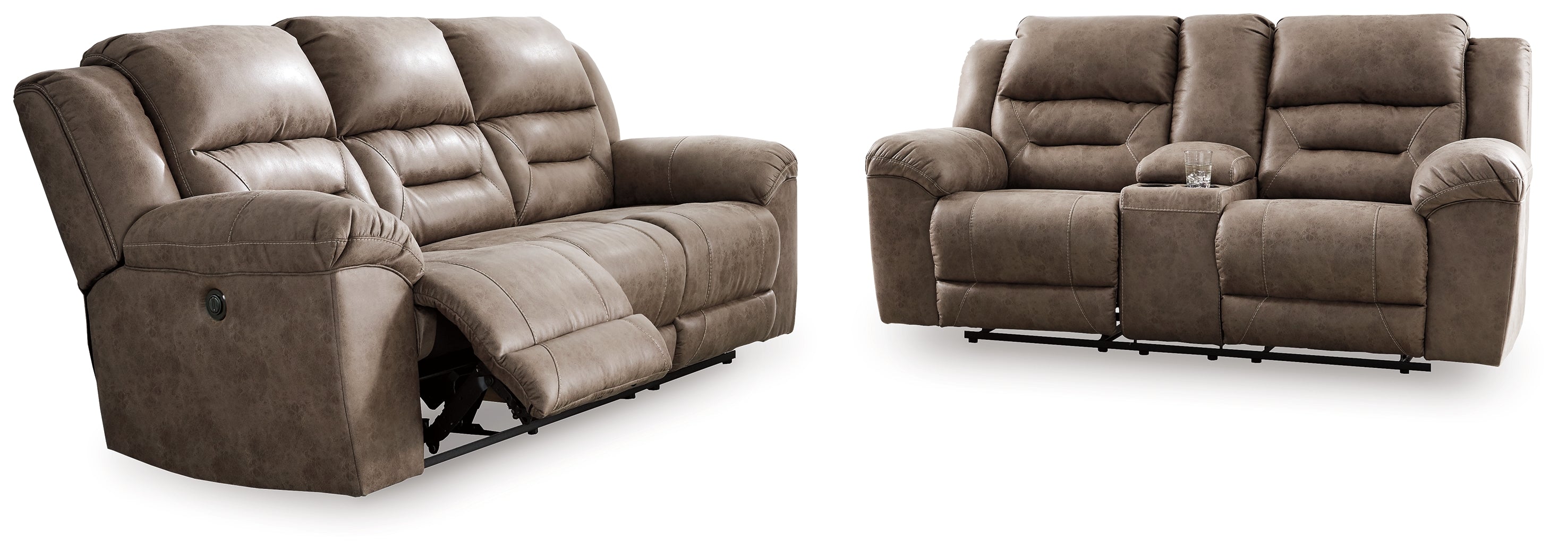 Furniture City Laplace - Ashley Furniture - Stoneland Power Reclining Sofa and Loveseat - Power Reclining Sofa and Loveseat - 39905U3
