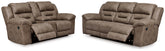 Furniture City Laplace - Ashley Furniture - Stoneland Reclining Sofa and Power Reclining Loveseat - Reclining Sofa and Power Reclining Loveseat - 39905U4