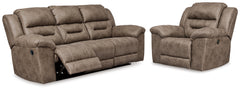 Furniture City Laplace - Ashley Furniture - Stoneland Reclining Sofa and Power Recliner - Reclining Sofa and Power Recliner - 39905U7
