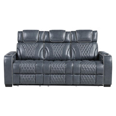 Apex - Power Double Reclining Sofa With Center Drop-Down Cup Holders, Power Headrests, Storage Arms With Cup Holders, Reading Lights, Wireless Charger, Air Massage And Heat, LED Lighting And Charging Ports