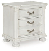Montelaine - Three Drawer Night Stand - Antique White