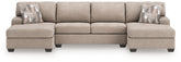 Furniture City Laplace - Ashley Furniture - Newellen 3-Piece Sectional with Double Chaise - RAF 3-Piece Sectional with Double Chaise - 48404S3