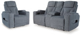 Furniture City Laplace - Ashley Furniture - Studio Cave Power Reclining Loveseat and Power Recliner - Power Reclining Loveseat and Power Recliner - PC49802U2
