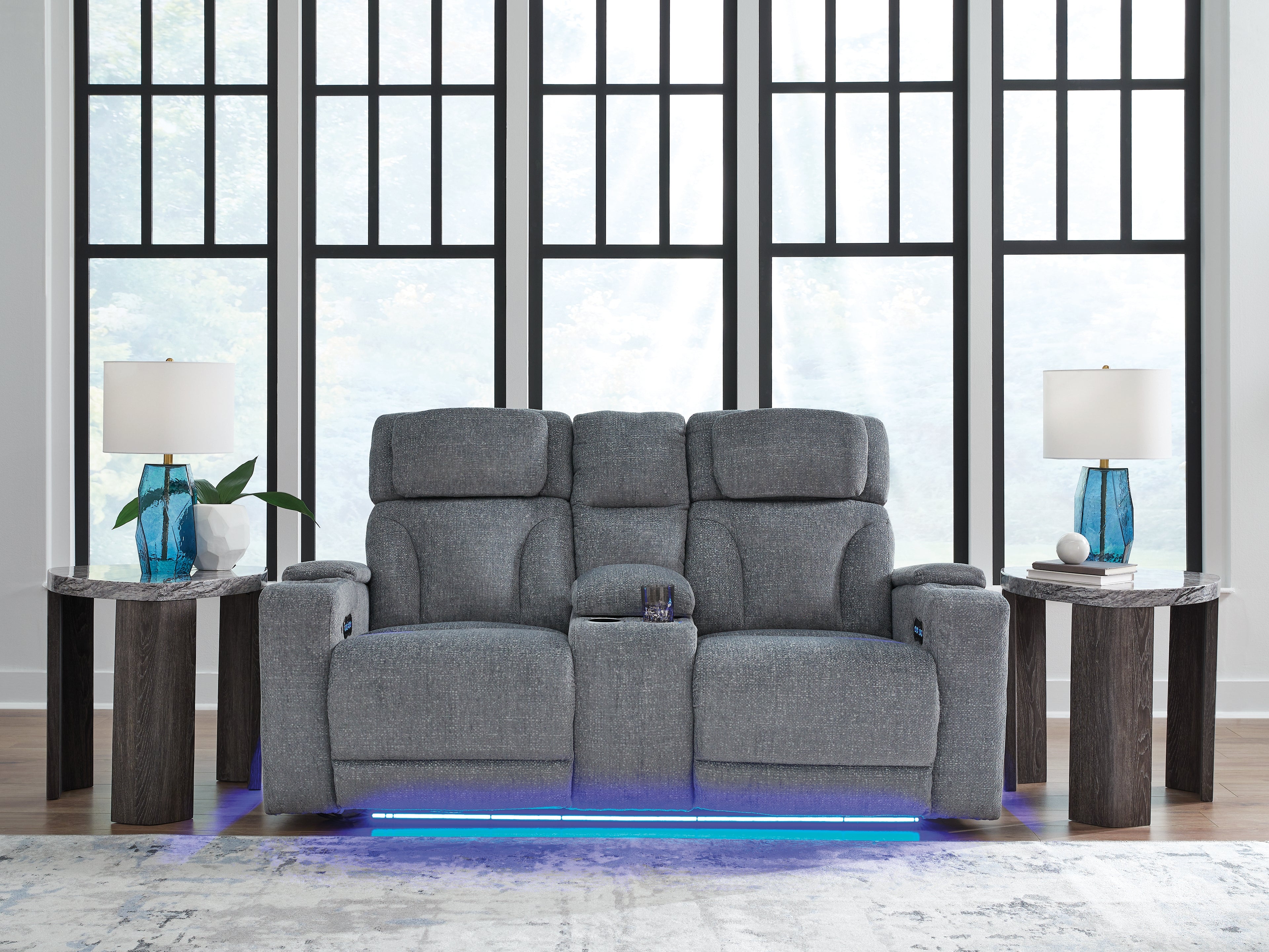 Furniture City Laplace - Ashley Furniture - Studio Cave Power Reclining Loveseat with Console - PWR REC Loveseat/CON/ADJ HDRST - PC4980218
