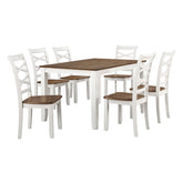 Dobson - 7 Piece Dinette Set - White / Cherry
