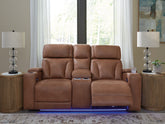 Furniture City Laplace - Ashley Furniture - Clean-Slate Power Reclining Loveseat with Console - PWR REC Loveseat/CON/ADJ HDRST - PC5010118