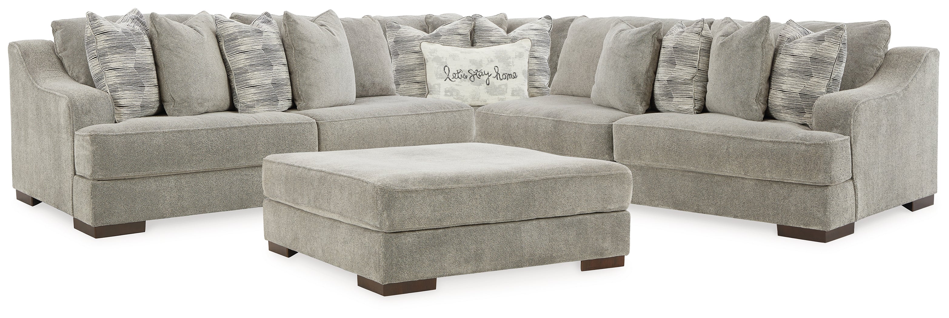 Furniture City Laplace - Ashley Furniture - Bayless 3-Piece Sectional and Ottoman - 3-Piece Sectional and Ottoman - 52304U2
