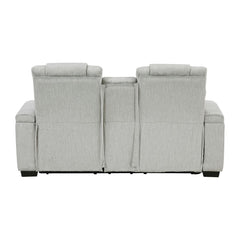 Ronan - Double Reclining Loveseat With Center Console, Wireless Speakers, Storage Arms, Cup Holders And Led - Gray