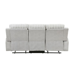 Benton - Double Reclining Sofa - Light Gray