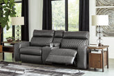 Furniture City Laplace - Ashley Furniture - Samperstone 3-Piece Power Reclining Sectional Loveseat - 3-Piece Power Reclining Sectional Loveseat - 55203S3