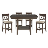 Balin - 5 Piece Dining Room Set (Table & 4 Side Chairs) - Dark Brown