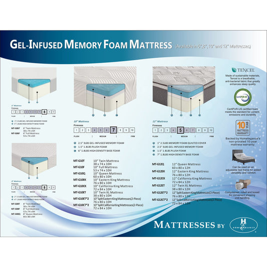 Altair - 6" Gel Infused Memory Foam Mattress